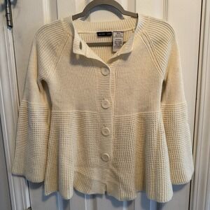 Vintage/Y2K Mary-Kate & Ashley Olsen Cream Button Up Sweater Girl's 10-12
